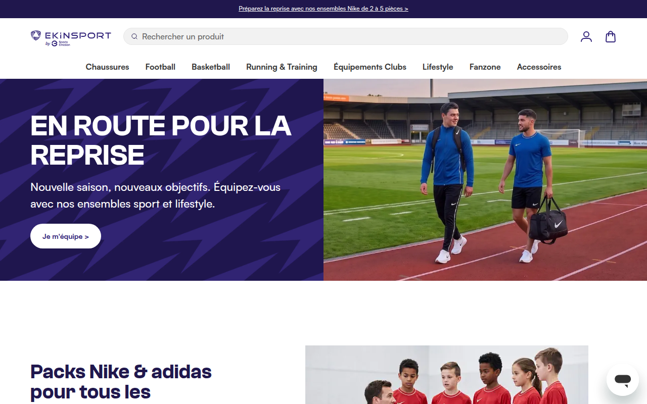 Screenshot van ekinsport.com