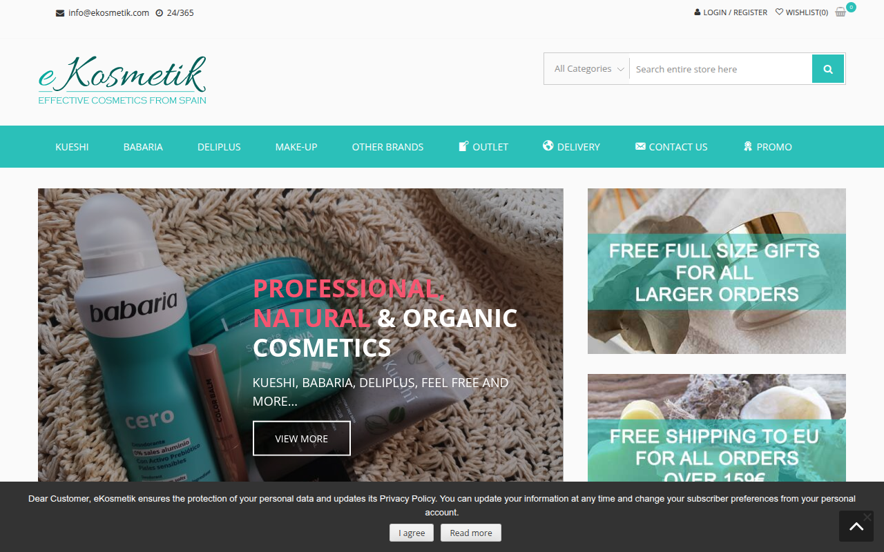 Screenshot van ekosmetik.com
