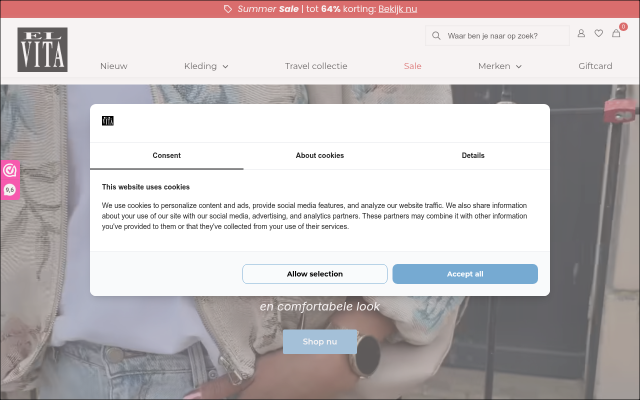 Screenshot van el-vita.nl