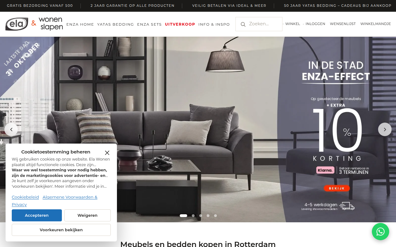 Screenshot van elawonen.nl