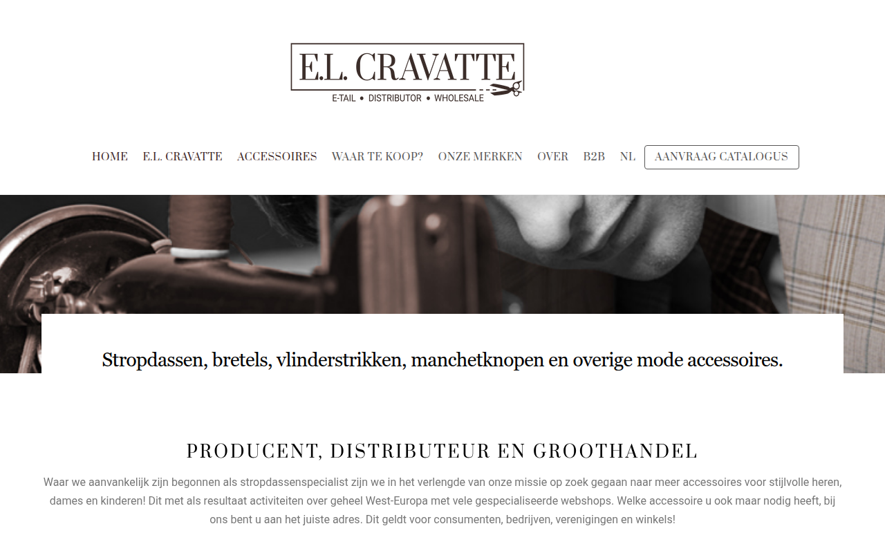 Screenshot van elcravatte.com