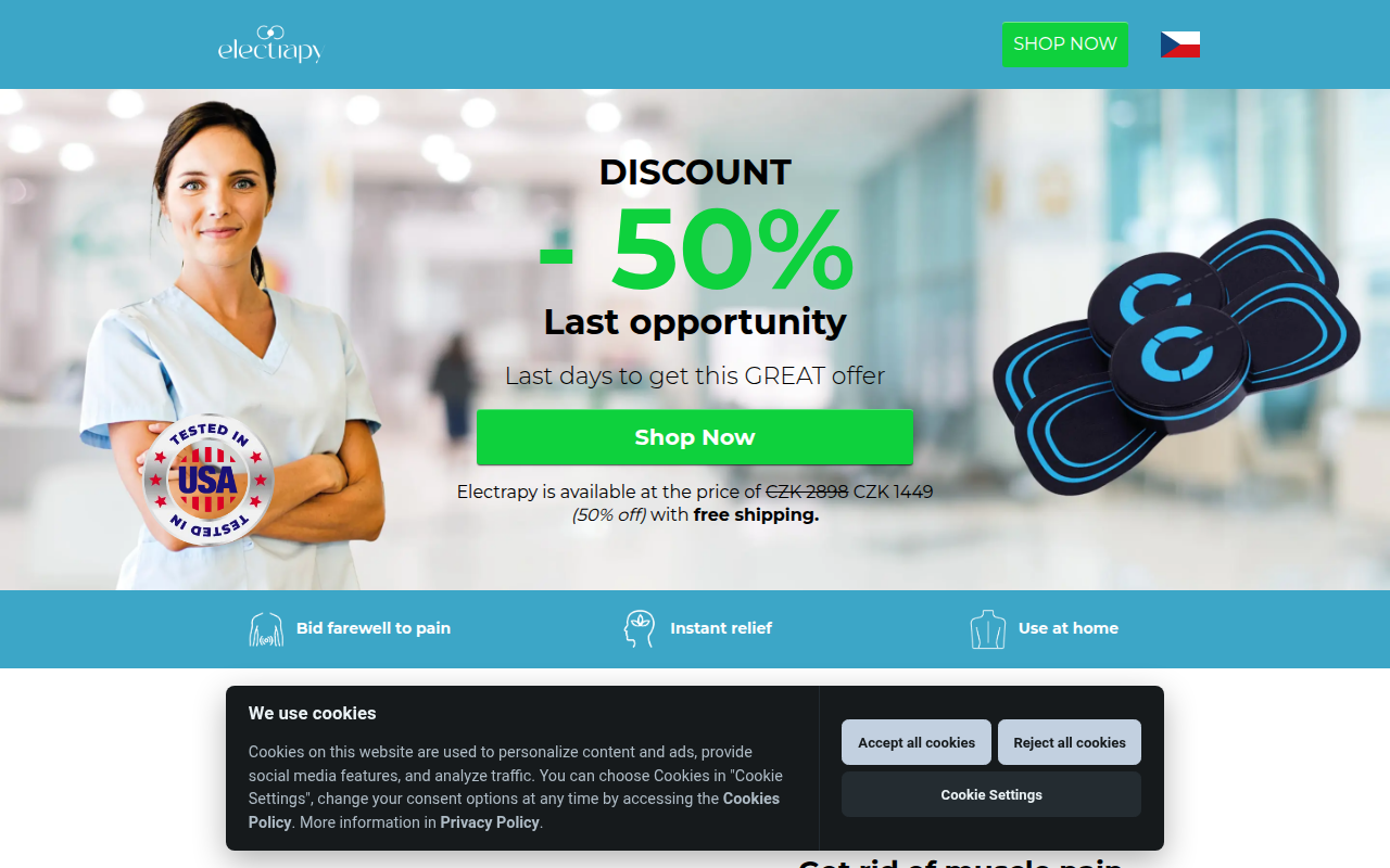 Screenshot van electrapyshop.com