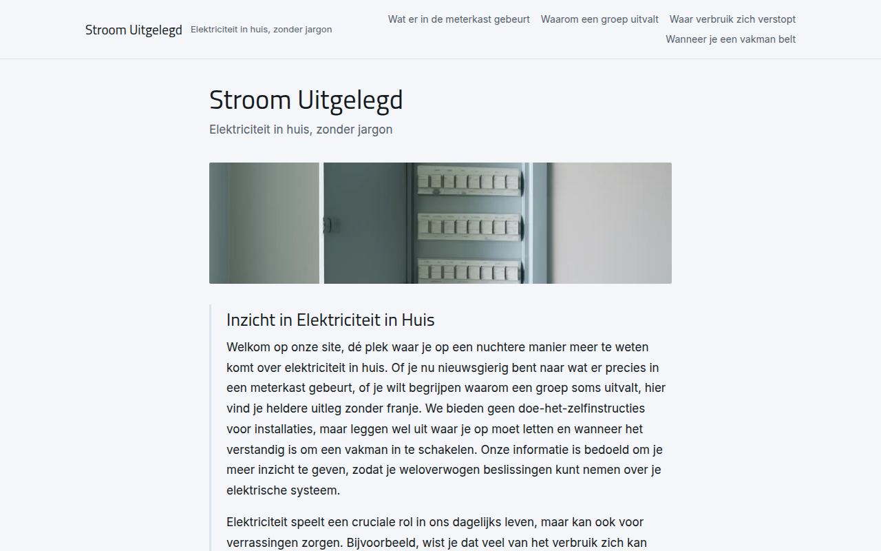 Screenshot van electricity24.nl