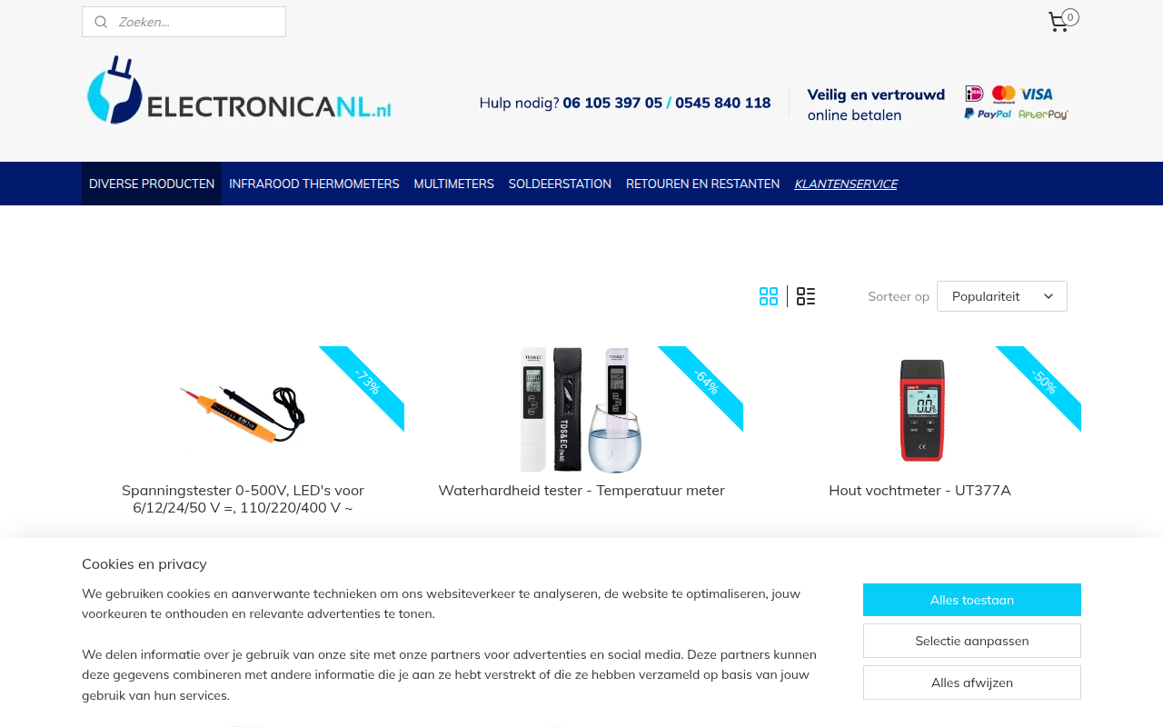 Screenshot van electronicanl.nl