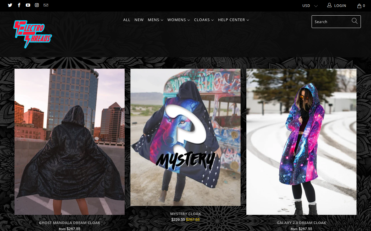 Screenshot van electrothreads.com