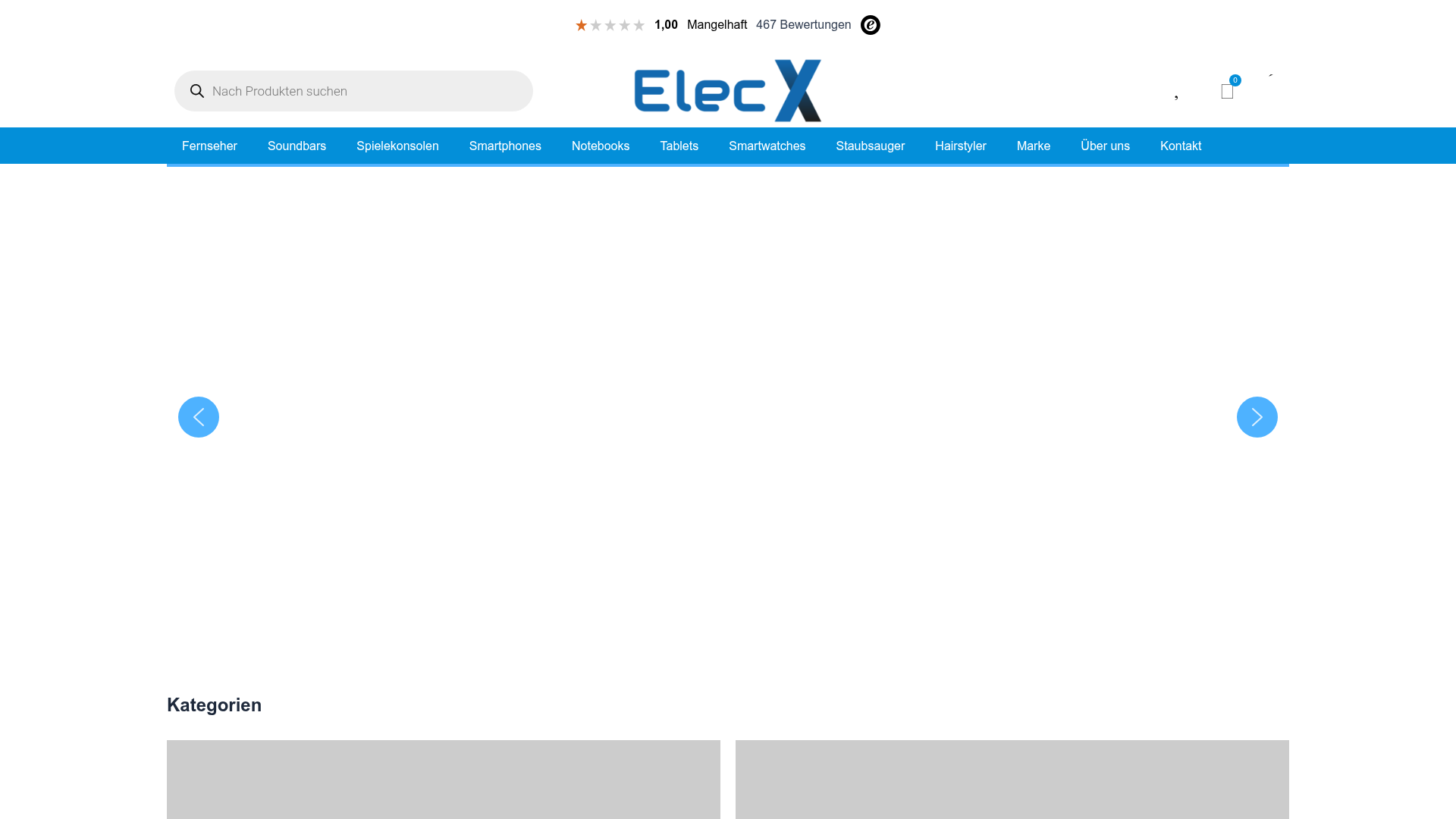 Screenshot van elecx.de