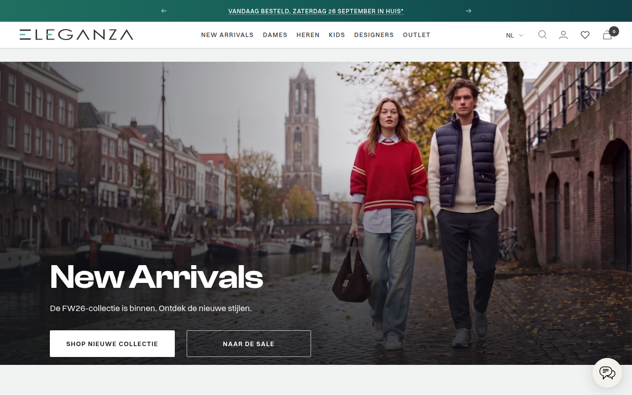 Screenshot van eleganza.nl