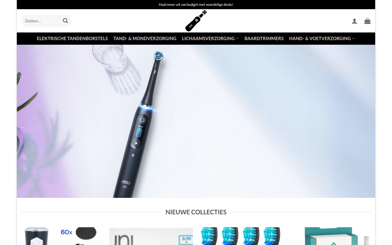 Screenshot van elektrischetandenborstelsshop.com