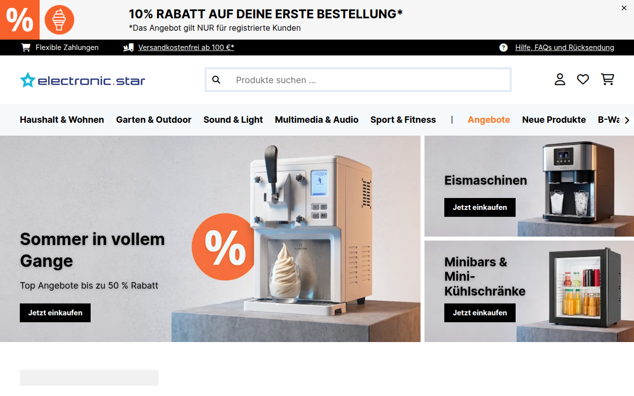 Screenshot van elektronik-star.de