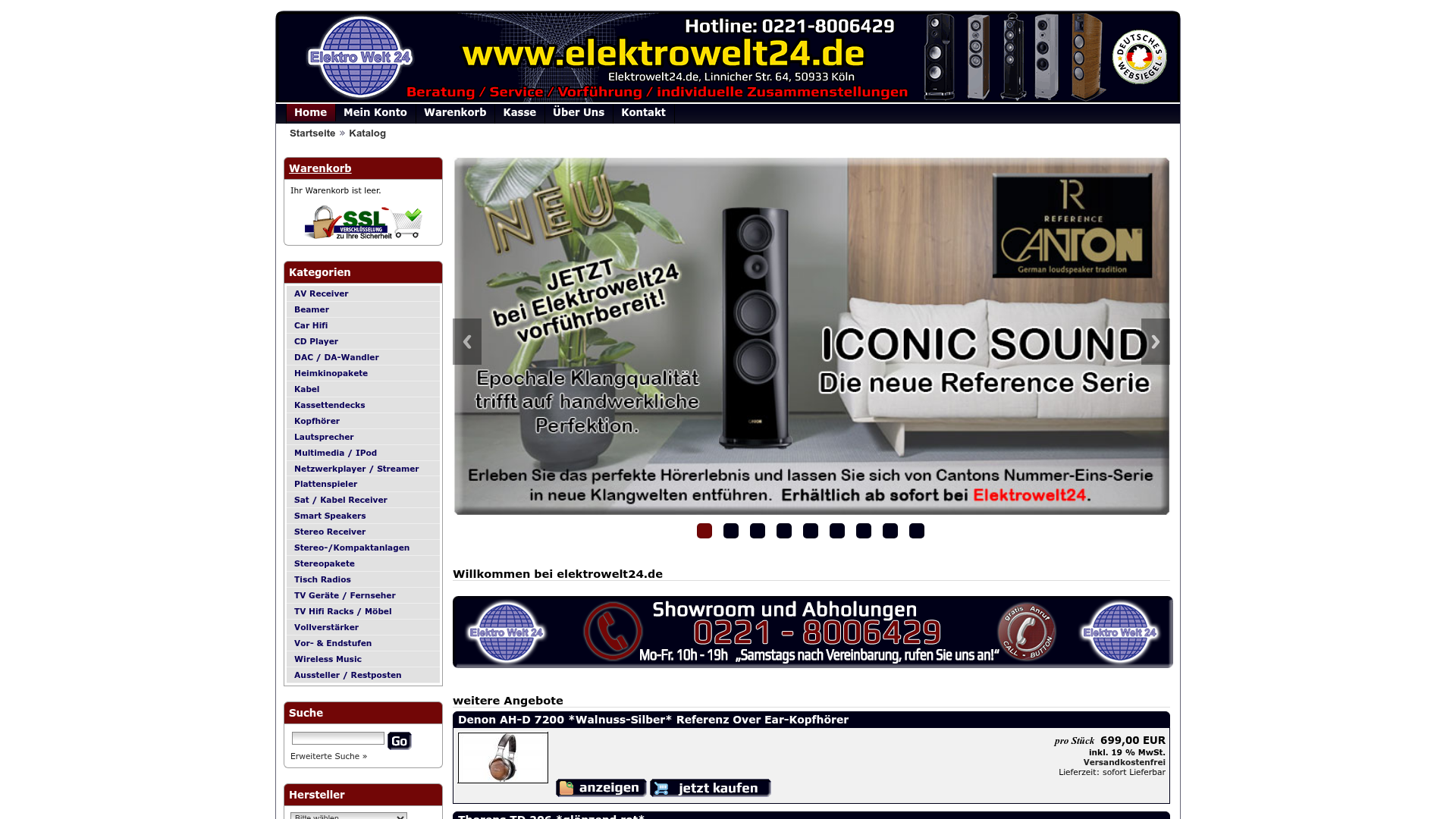 Screenshot van elektrowelt24.eu