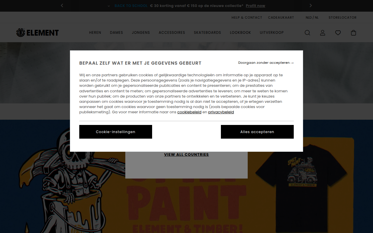 Screenshot van elementbrand.nl