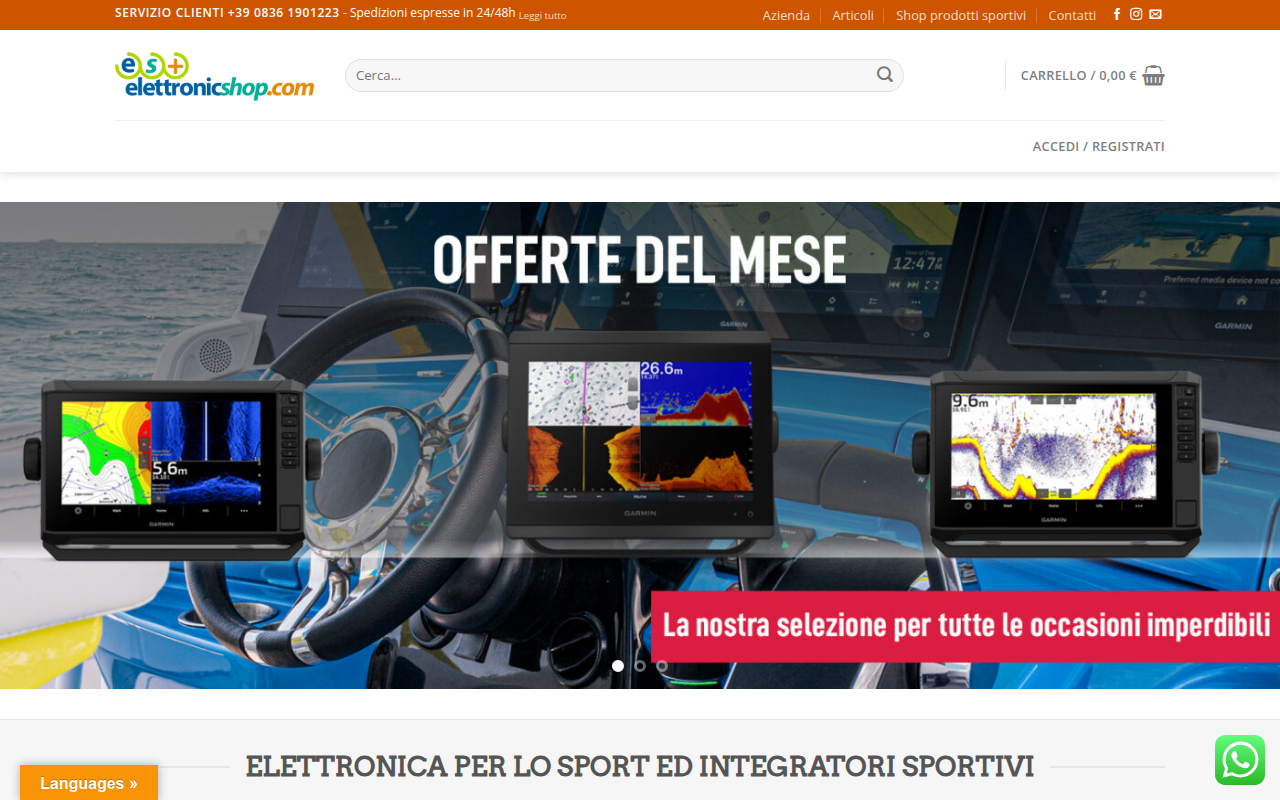 Screenshot van elettronicshop.com