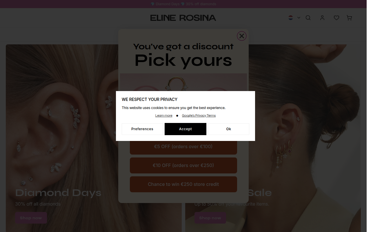 Screenshot van elinerosina.com