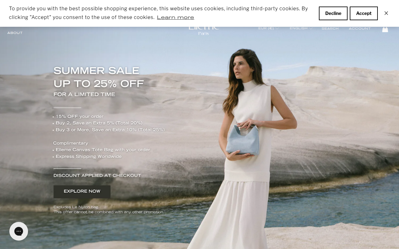 Screenshot van elleme.com