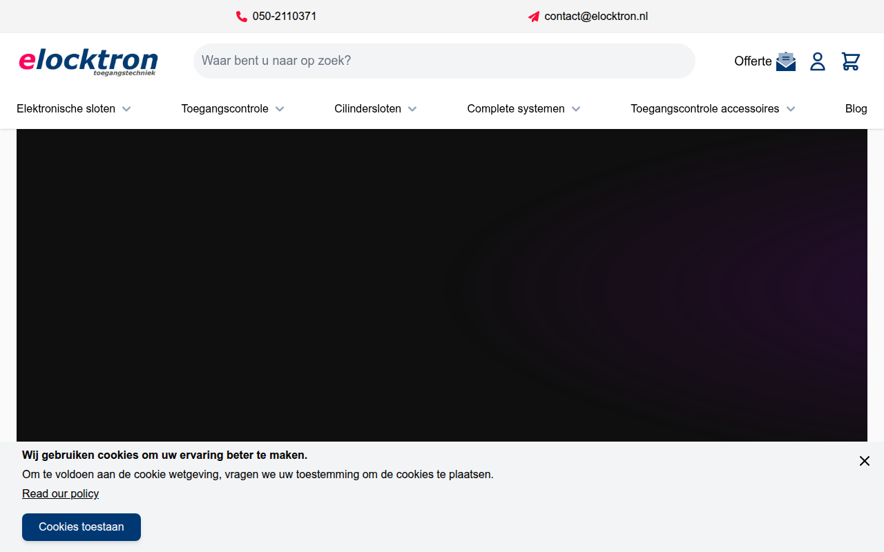 Screenshot van elocktron.nl