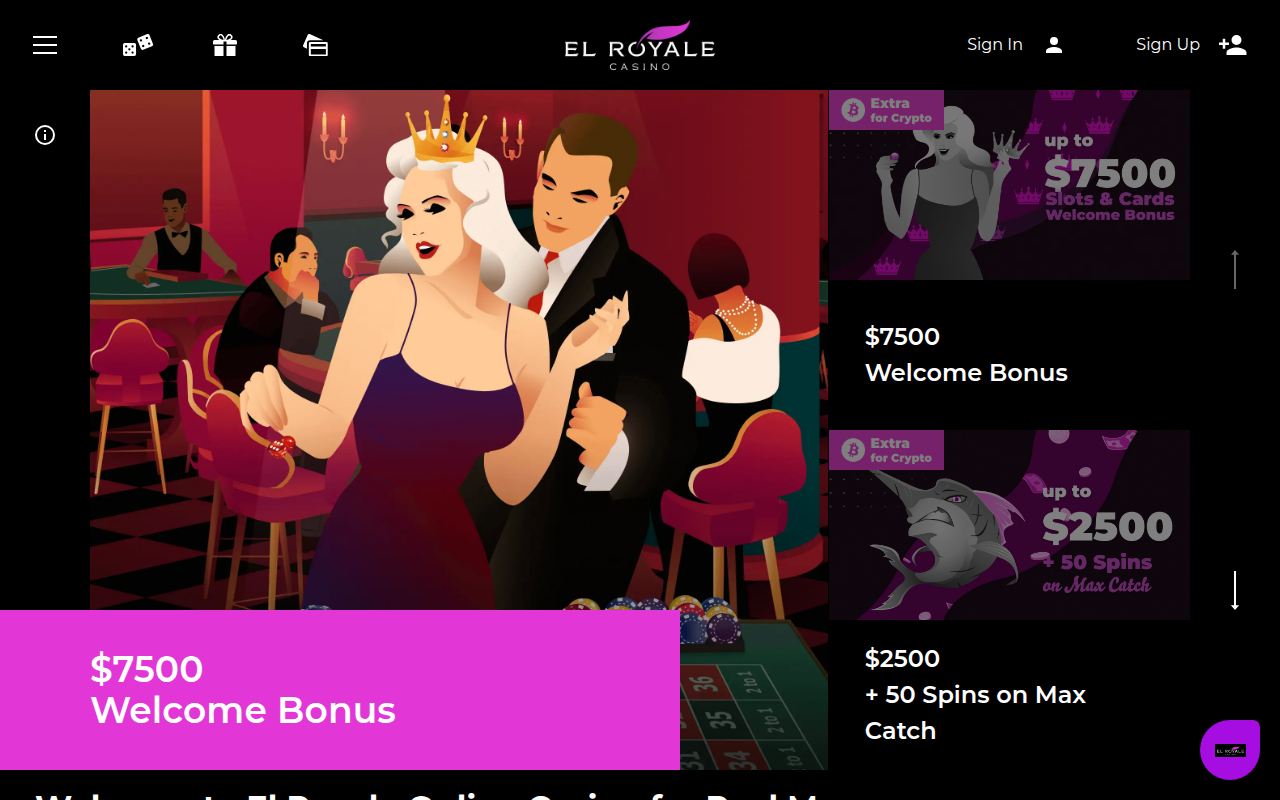 Screenshot van elroyalecasinobonuses.com