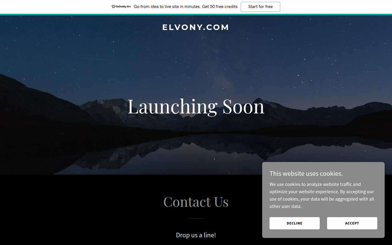 Screenshot van elvony.com