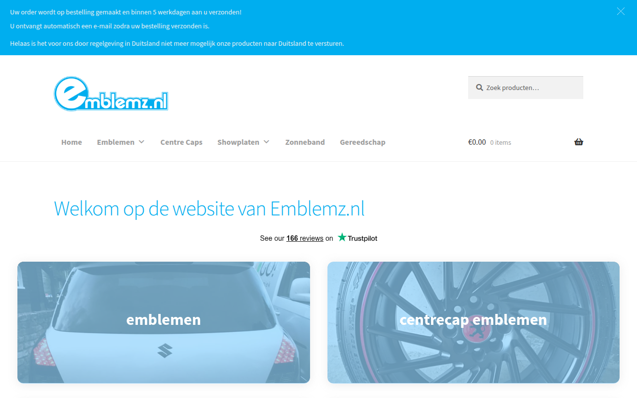 Screenshot van emblemz.nl