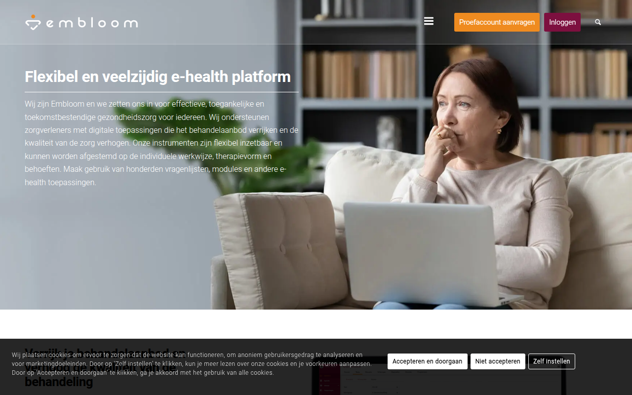 Screenshot van embloom.nl