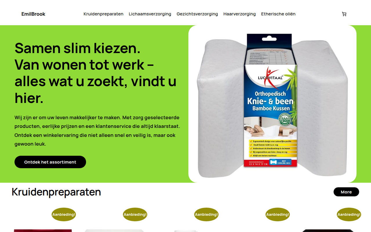 Screenshot van emilbrook.com