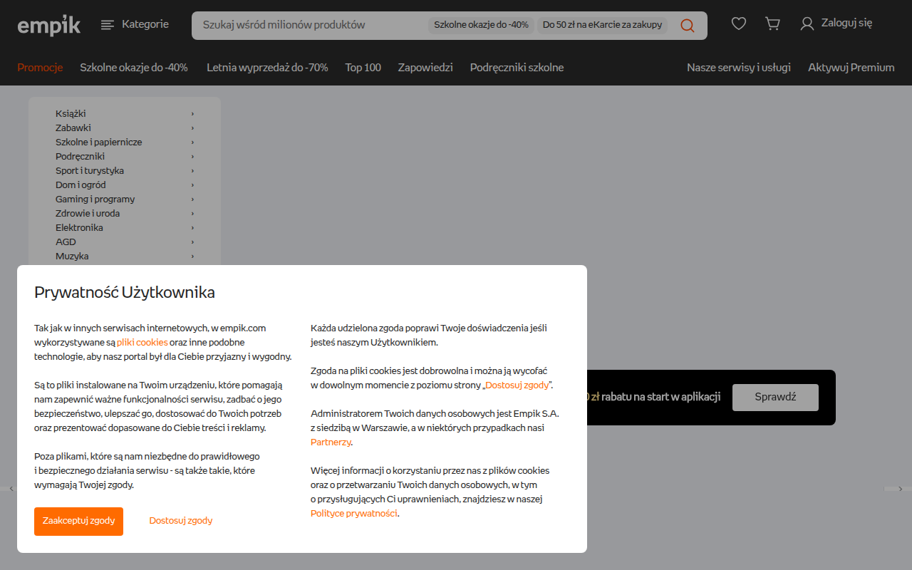 Screenshot van empik.com