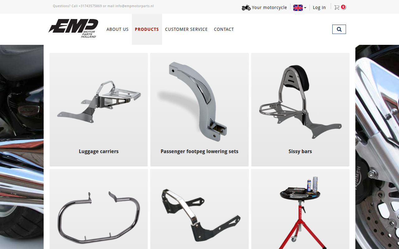 Screenshot van empmotorparts.nl