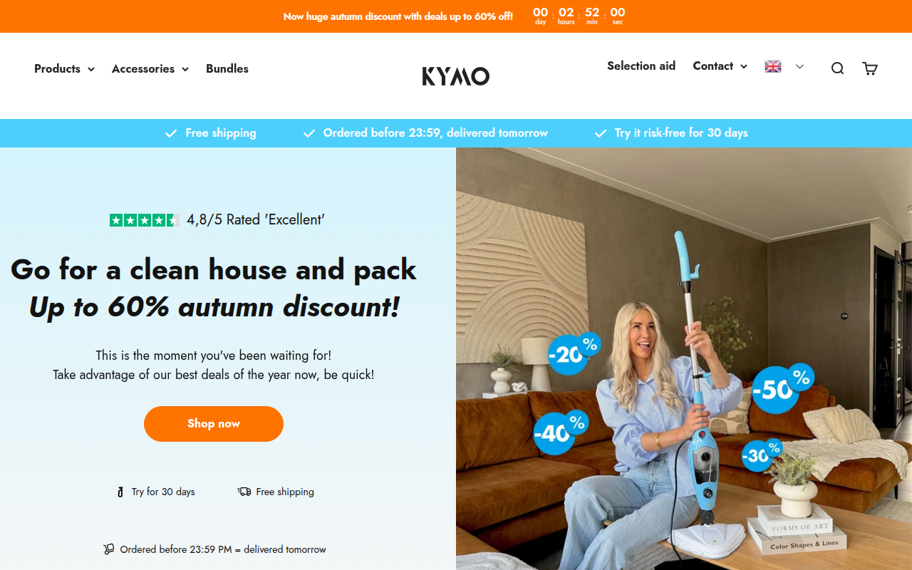 Screenshot van en.kymocleaning.com