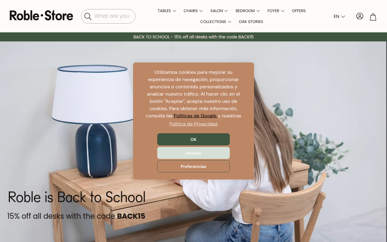 Screenshot van en.roble.store