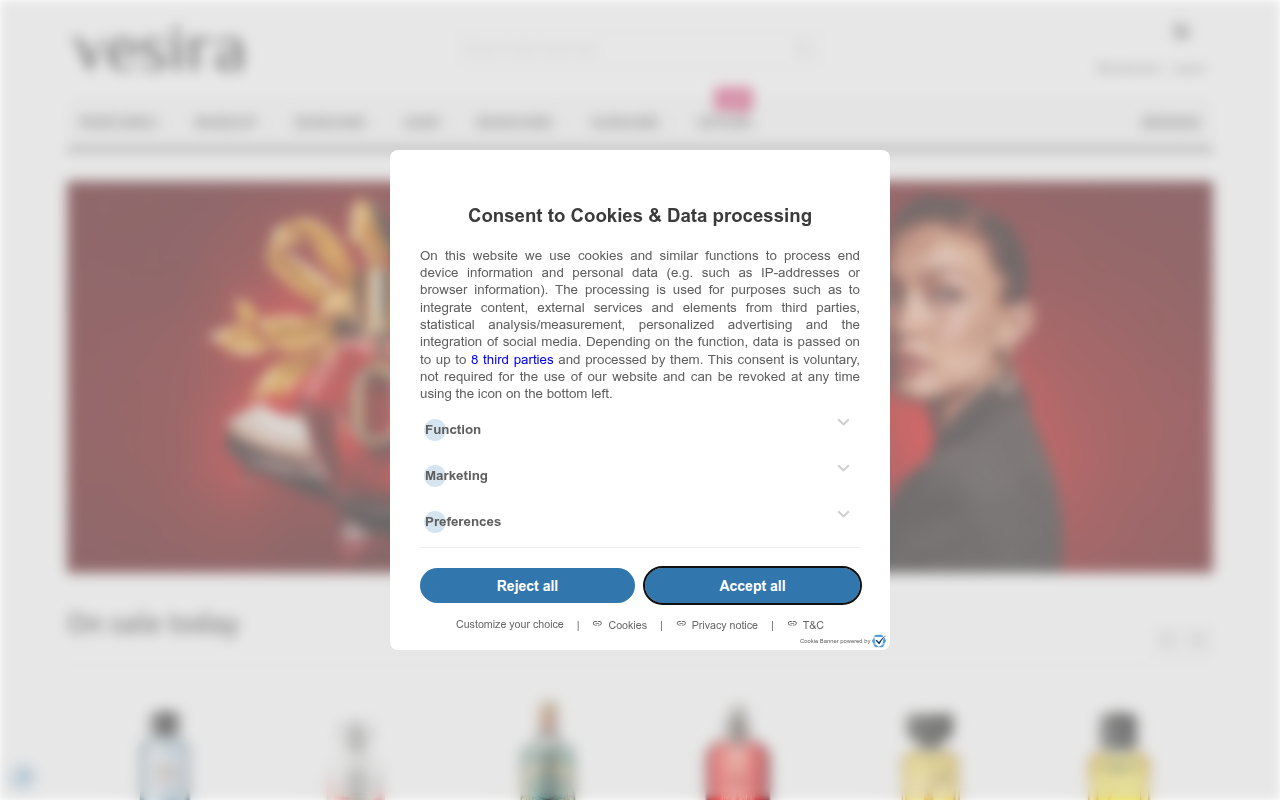 Screenshot van en.vesira.com