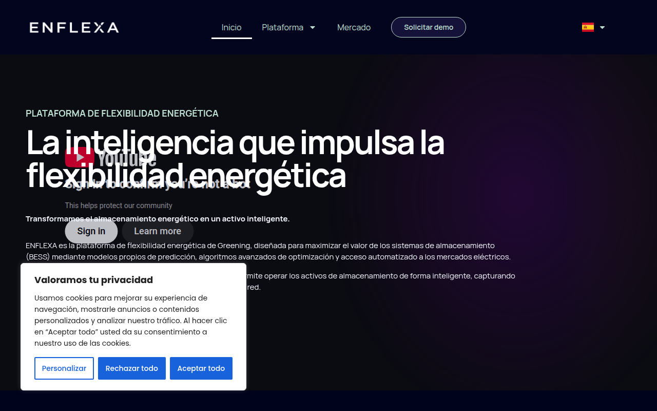 Screenshot van enflexa.com