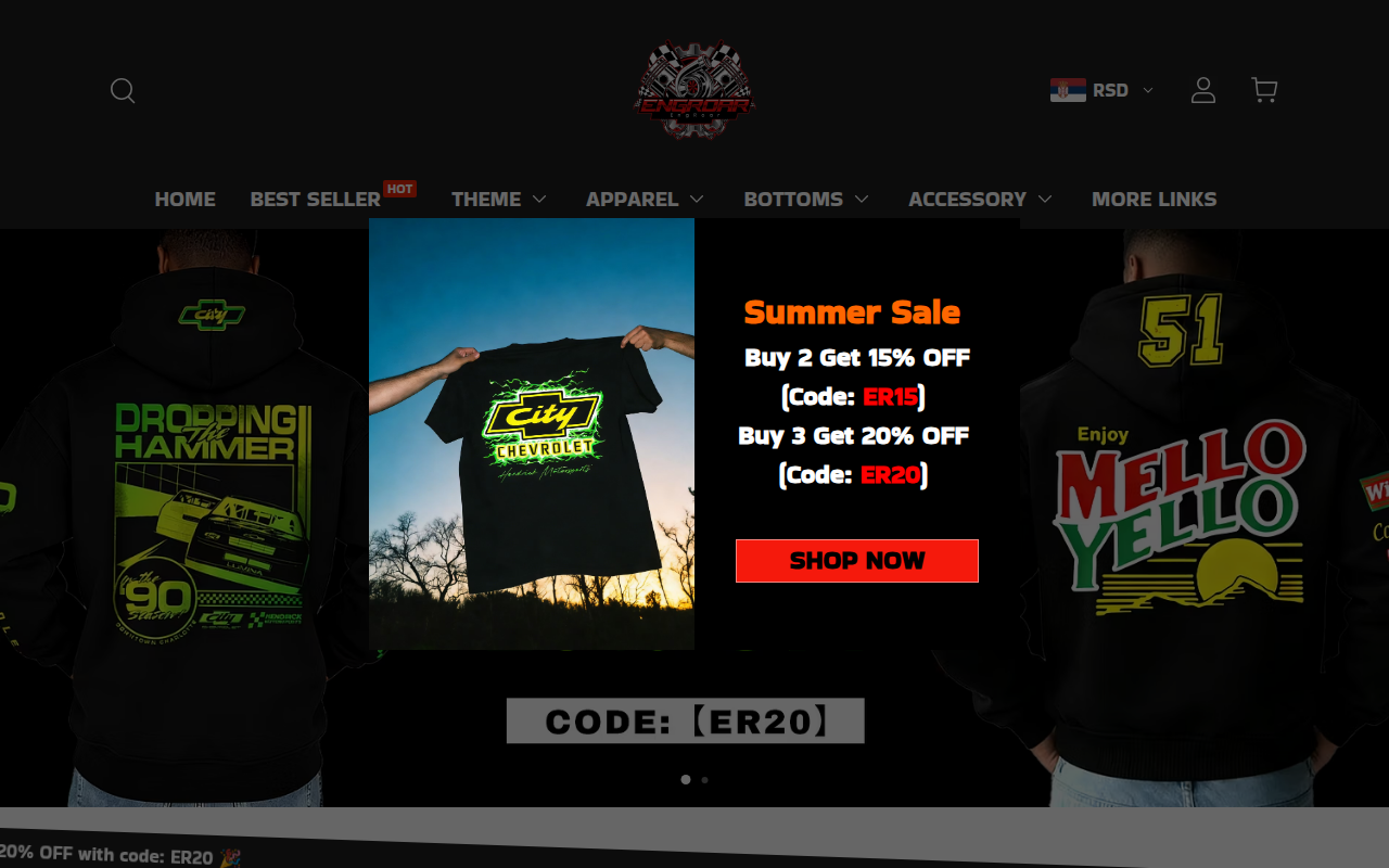 Screenshot van engroar.com