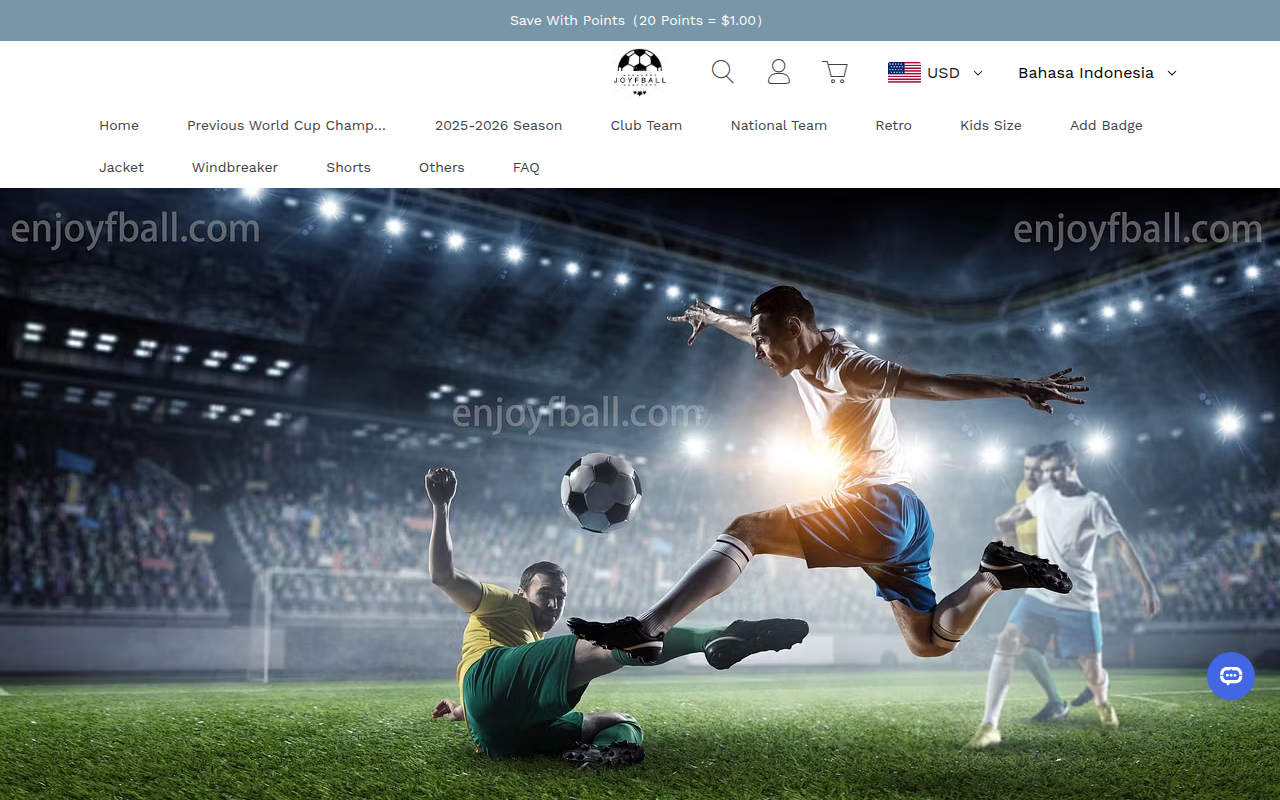 Screenshot van enjoyfball.com