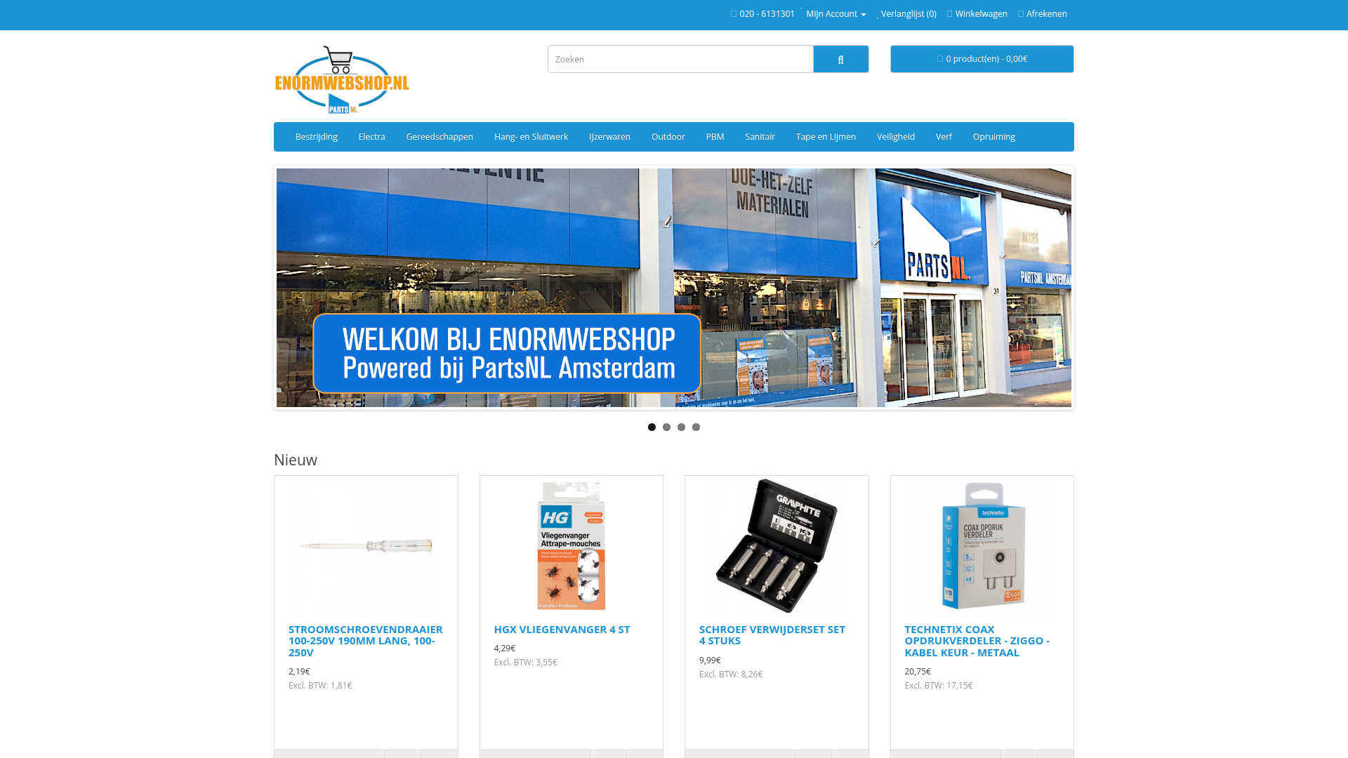 Screenshot van enormwebshop.nl