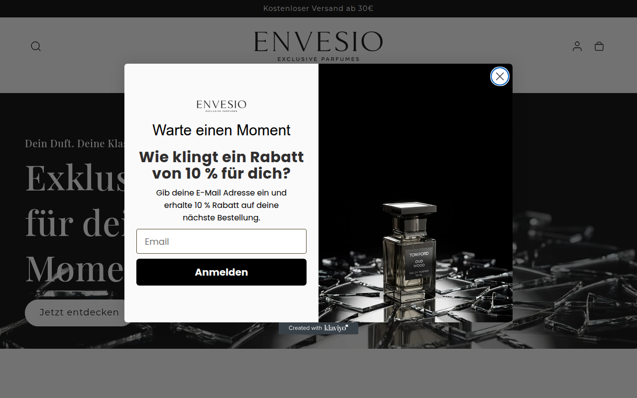 Screenshot van envesio.de