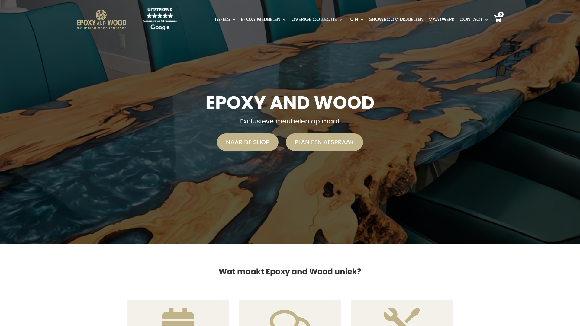 Screenshot van epoxyandwood.com