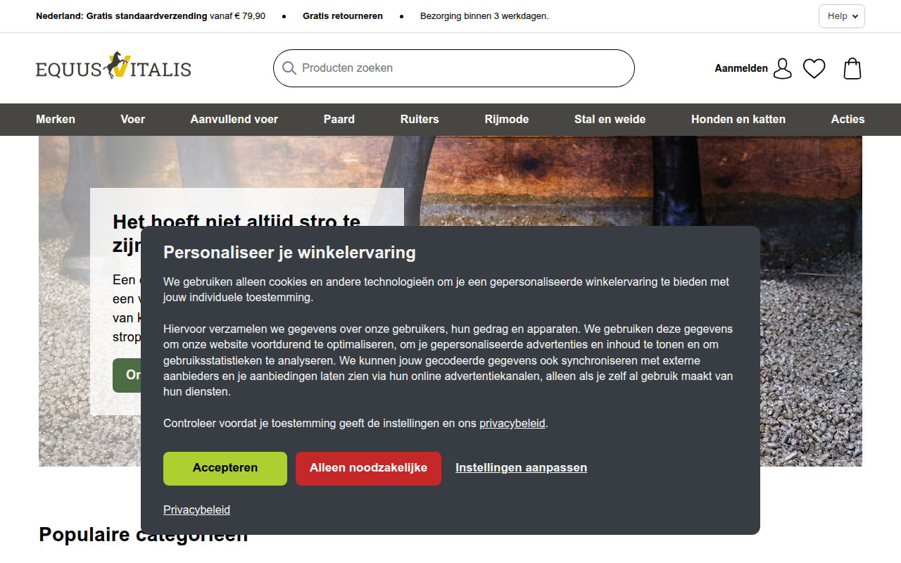 Screenshot van equusvitalis.nl