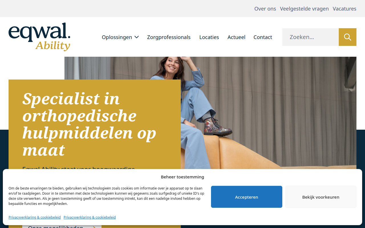 Screenshot van eqwal-ability.nl