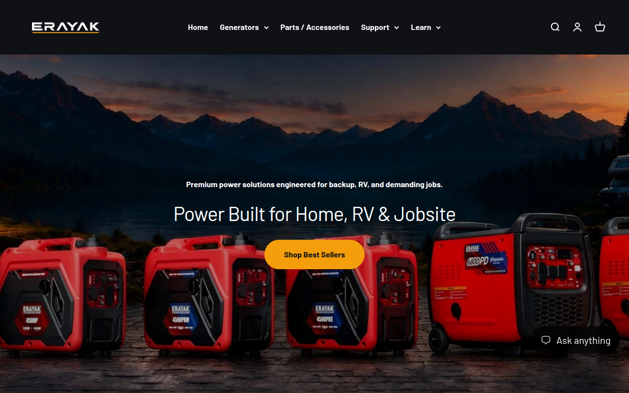 Screenshot van erayakpower.com