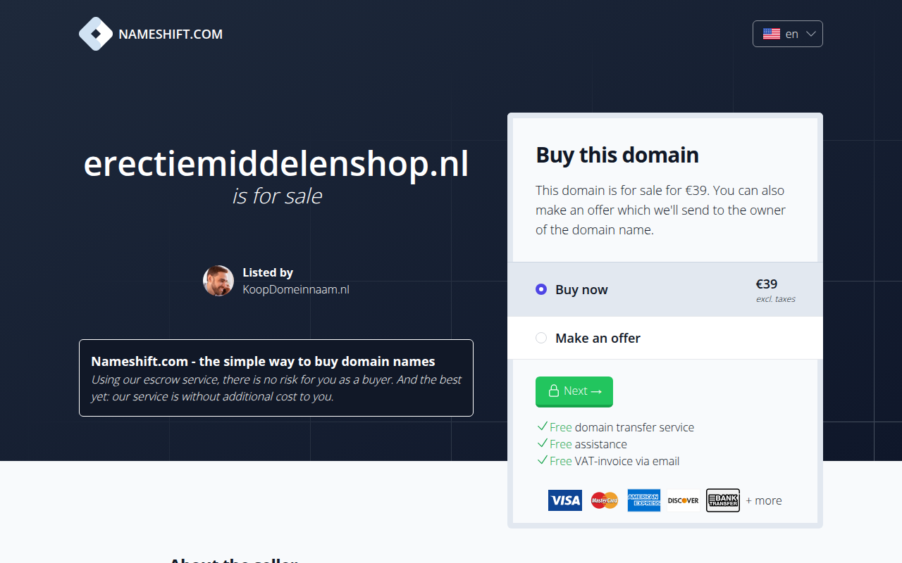 Screenshot van erectiemiddelenshop.nl