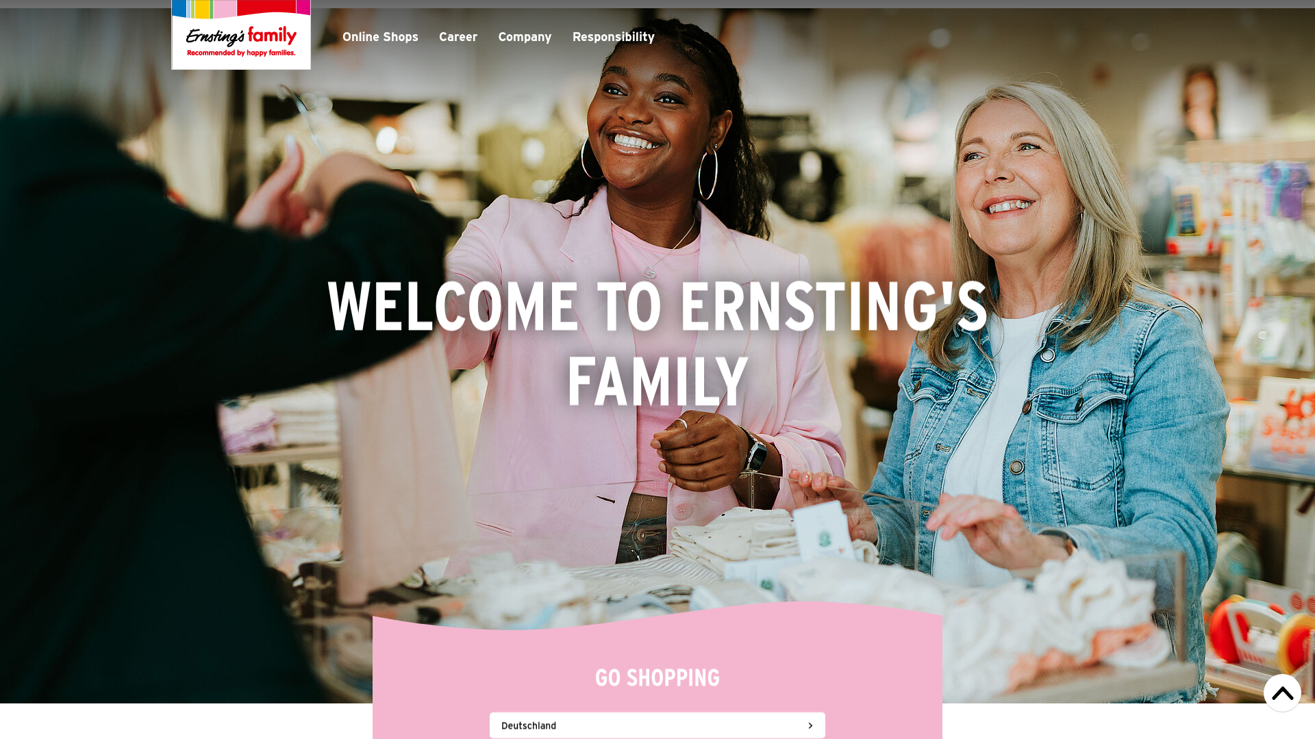 Screenshot van ernstings-family.com