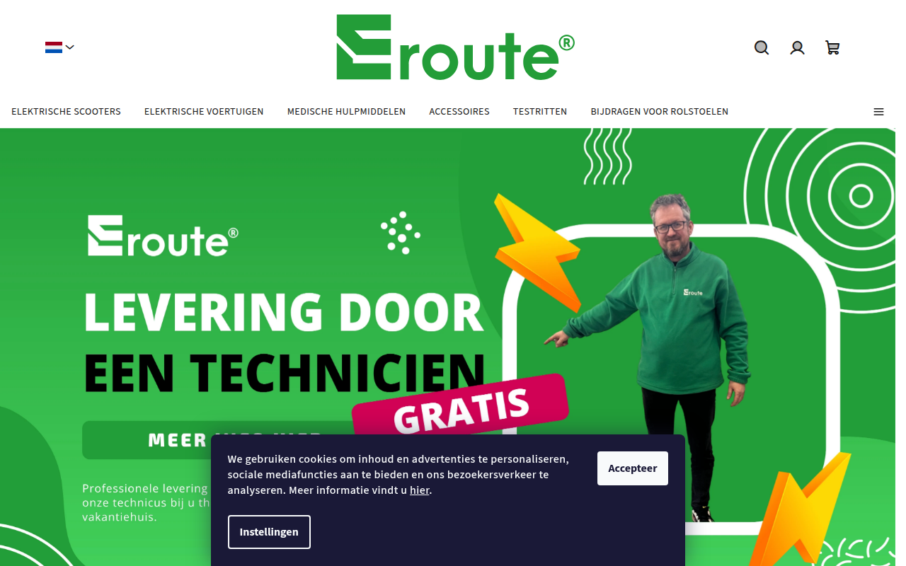 Screenshot van eroute.be