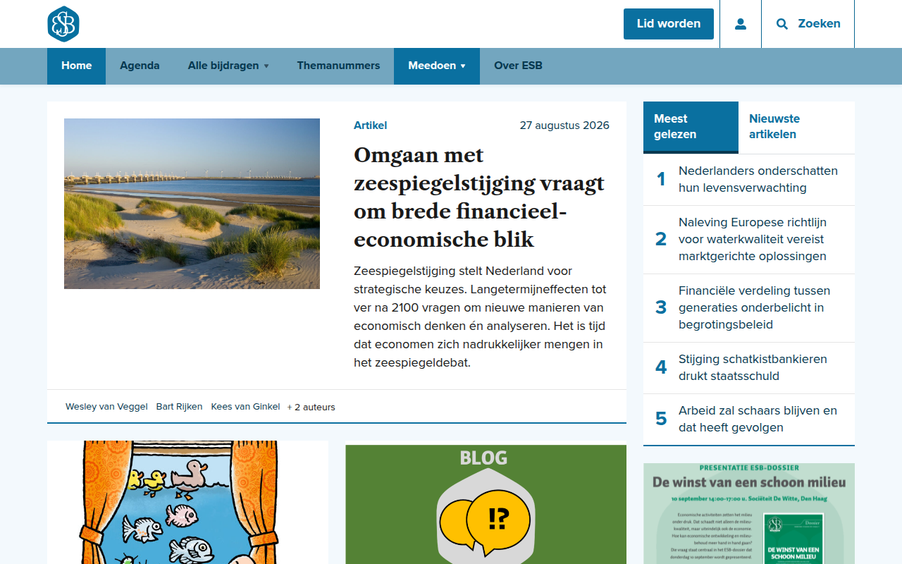Screenshot van esb.nu