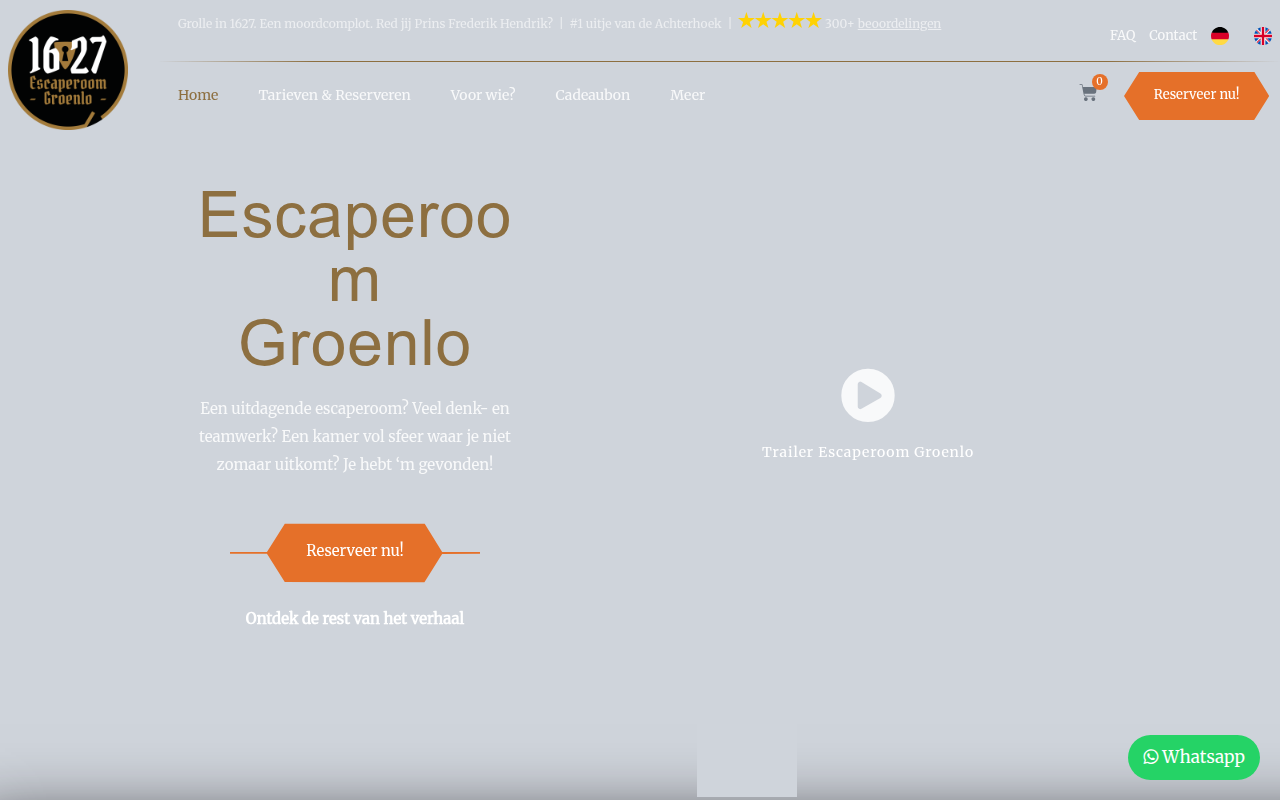 Screenshot van escaperoomgroenlo.nl