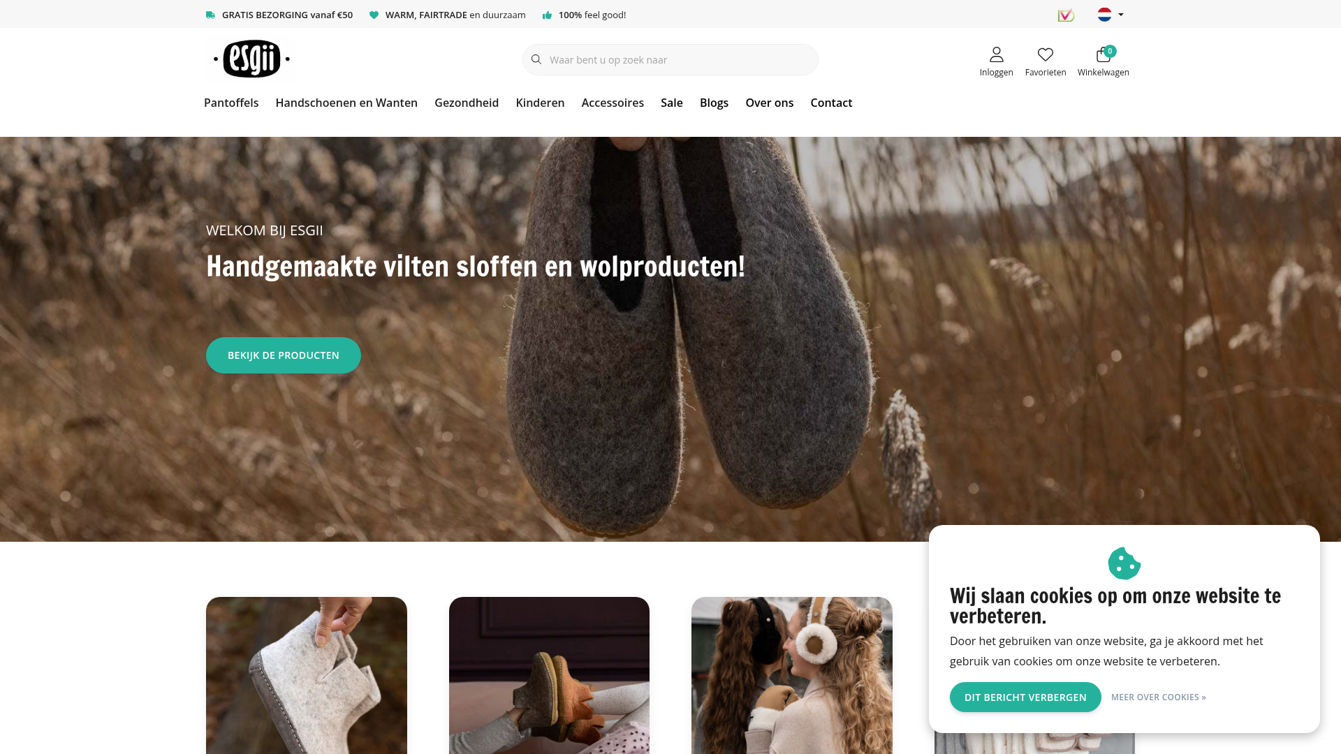 Screenshot van esgii.nl