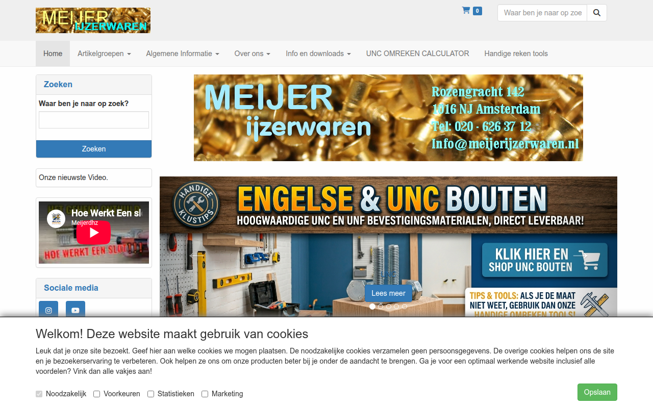 Screenshot van eshop.meijerijzerwaren.nl