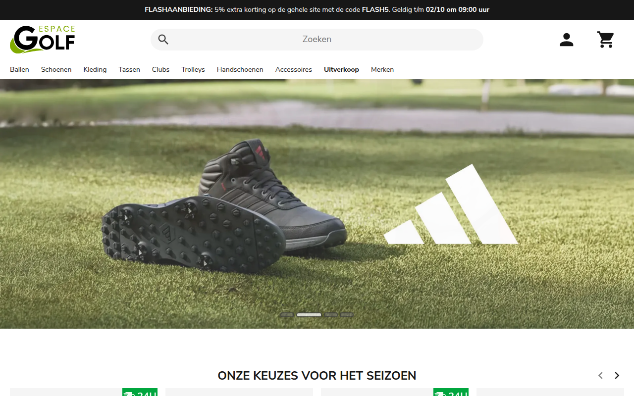 Screenshot van espace-golf.nl