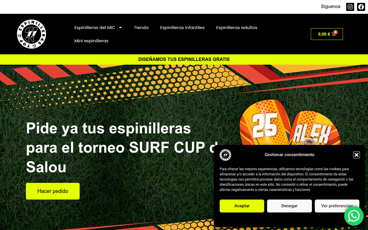 Screenshot van espinillerastop.com