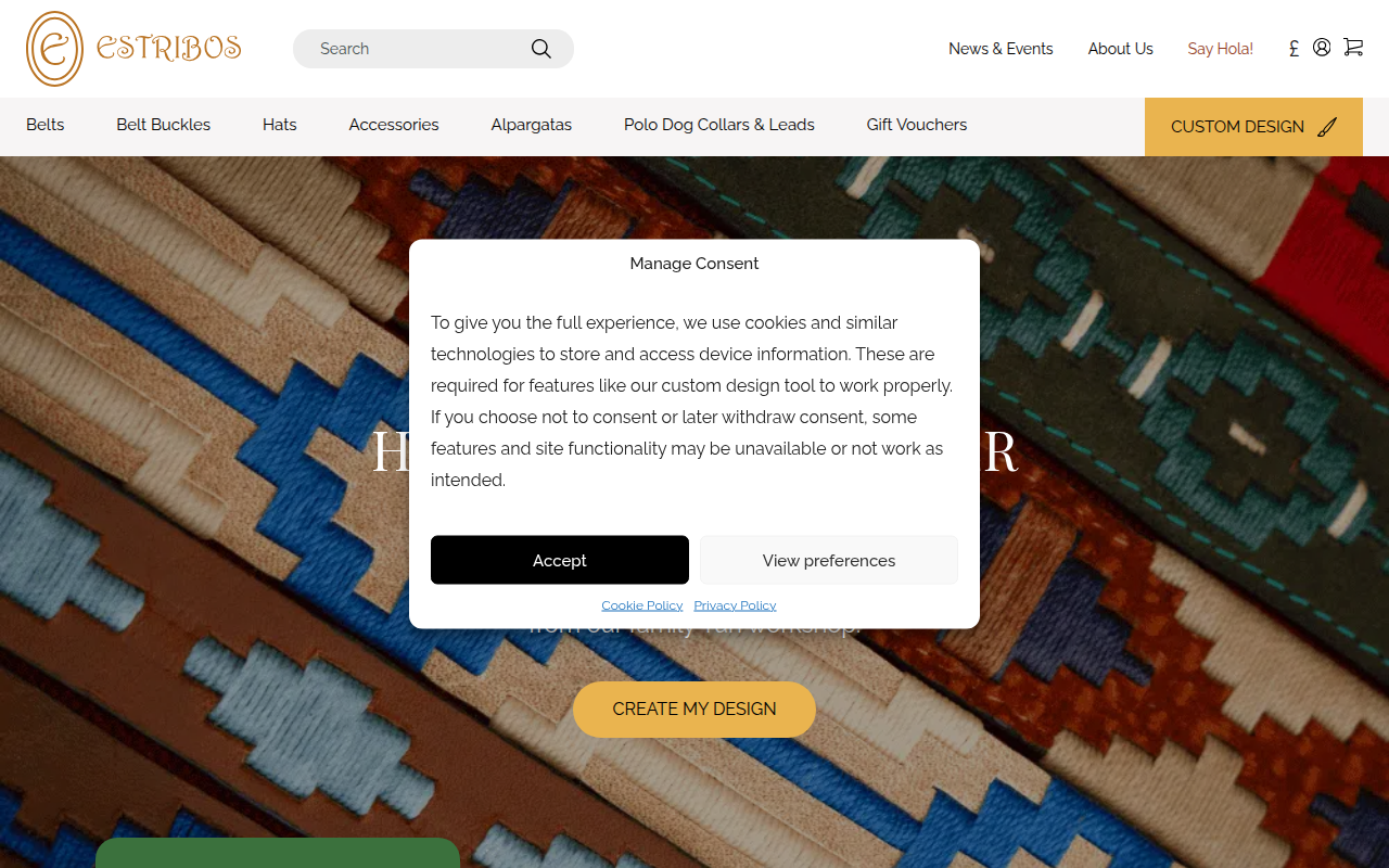 Screenshot van estribos.co