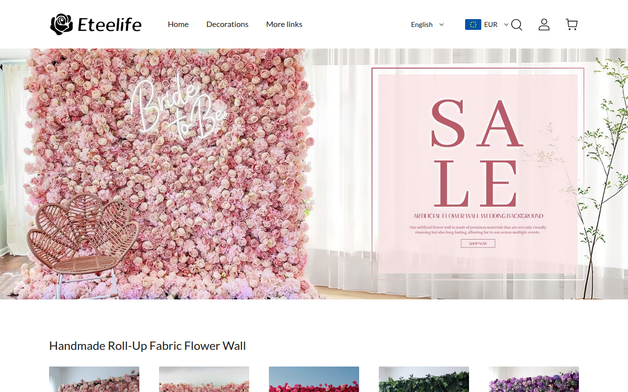 Screenshot van eteelife.com