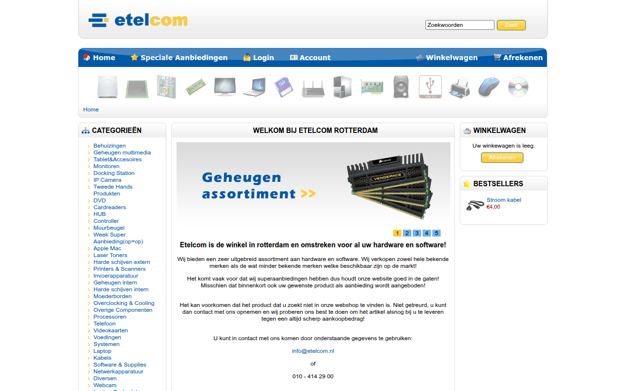 Screenshot van etelcom.nl